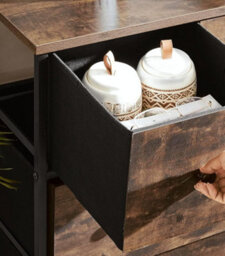 Modcraft Chest Of Drawers With 5-Drawer Fabric Storage Organizer Unit With Wood Handles - thumbnail 7