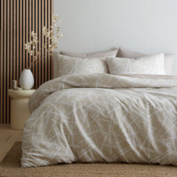 Appletree Otto Jacquard Mark-Making Textured Natural Duvet Cover Set - thumbnail 1