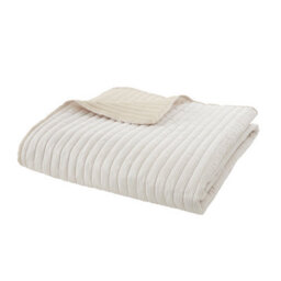 Catherine Lansfield Stripe Quilted Reversible 220X230Cm Bedspread Natural - thumbnail 5