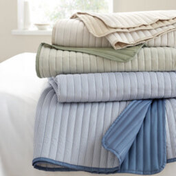 Catherine Lansfield Stripe Quilted Reversible 220X230Cm Bedspread Natural - thumbnail 4