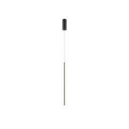 Luminosa Lighting Luminosa Halo Modern Slim Pendant Ceiling Light Black 600Lm White Shade - thumbnail 1