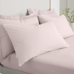 Bianca Fine Linens Pillowcases 200 Tc Cotton Percale Standard 50X75Cm Pack Of 2 Pillow Cases With Envelope Closure Blush Pink