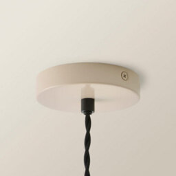 Valuelights Hampstead Natural Rolled Edge Tapered Pendant Ceiling Light And Bulb - thumbnail 4