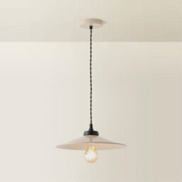 Valuelights Hampstead Natural Rolled Edge Tapered Pendant Ceiling Light And Bulb - thumbnail 6