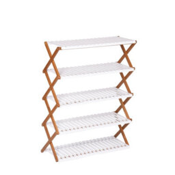 Aspect Furniture Folding Bamboo Shoe Rack/organizer Shelf-5 Tier - thumbnail 5