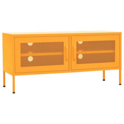 Berkfield Tv Cabinet Mustard Yellow 105X35X50 Cm Steel - thumbnail 2