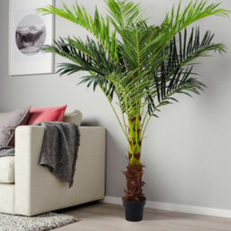 Living And Home Artificial Plant Artificial Tree Indoor Outdoor Decorative Plant Fake Palm Tree In Black Pot H 180 Cm - thumbnail 2
