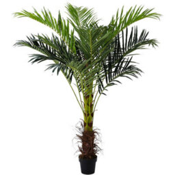 Living And Home Artificial Plant Artificial Tree Indoor Outdoor Decorative Plant Fake Palm Tree In Black Pot H 180 Cm - thumbnail 3
