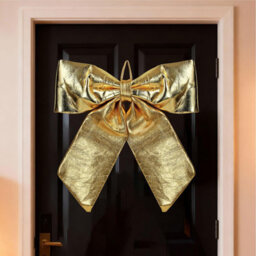 Extra Large Gold Christmas Bow 60X70Cm Luxury Metallic Decorative Bow For Tree Topper Front Door Wreaths And Garlands Gold - thumbnail 8