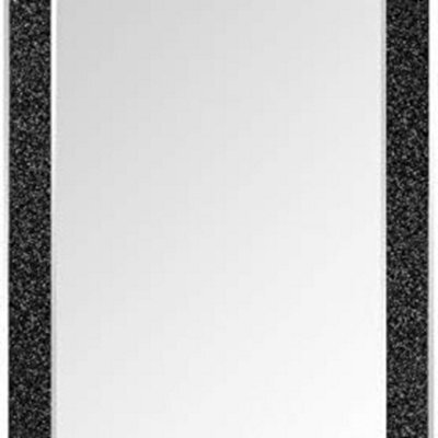 Deenz Silver Glitter Black Glass Wall Bling Dressing Table Bed Bath Room  Mirror 40X60 Glitter Noir Mirro Shining Mirror by B&Q | uFurnish.com