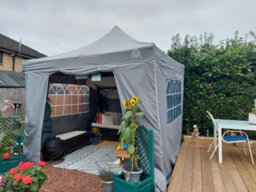 All Seasons Gazebos 3X3 Full Waterproof Pop Up Gazebo With 4 Heavyweight Side Panels And Accessories Metallic Grey - thumbnail 2