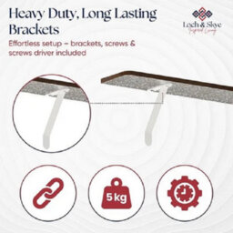 Radiator Shelf With Heat Reflective Foil Backing, Mdf Wood And No Drill Fit 140 Cm - thumbnail 2
