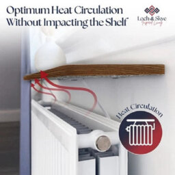 Radiator Shelf With Heat Reflective Foil Backing, Mdf Wood And No Drill Fit 140 Cm - thumbnail 3
