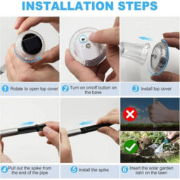 6Pcs Solar Stake Lights Led Outdoor Garden Patio Pathway Lighting Waterproof - thumbnail 6