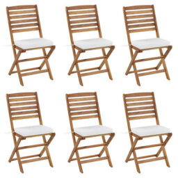 Beliani Set Of 6 Garden Chair Cushions Tolve 39 X 31 Cm Off-White - thumbnail 5