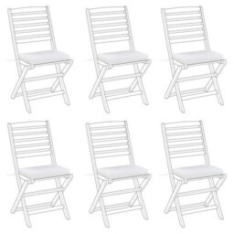 Beliani Set Of 6 Garden Chair Cushions Tolve 39 X 31 Cm Off-White - thumbnail 4
