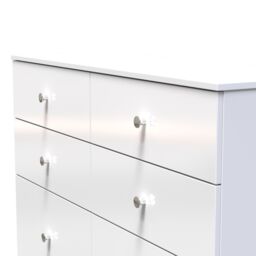 Yarmouth Ready Assembled Matt White No Effect 6 Drawer Chest (H)785mm (W)1100mm (D)390mm - thumbnail 3
