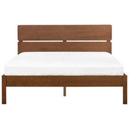 Beliani Bed With Led Wood Boisset 160 X 200 Cm (Eu King Size) Dark Brown - thumbnail 5