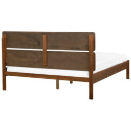 Beliani Bed With Led Wood Boisset 160 X 200 Cm (Eu King Size) Dark Brown - thumbnail 6