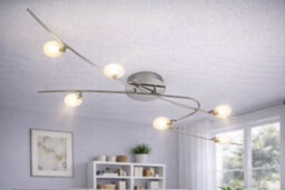 Eglo Julie Chrome Halogen Six Bulb Ceiling Spotlight Bar G4 Warm White 2700K - thumbnail 2