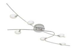 Eglo Julie Chrome Halogen Six Bulb Ceiling Spotlight Bar G4 Warm White 2700K - thumbnail 1