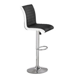 Furniture in Fashion Jam Square Glass White Gloss Bar Table 4 Ritz Black White Stool - thumbnail 3