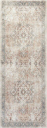 Livabliss Lillian-Washable Brown Blue Traditional Vintage Boho Living Dining Rug 80 X 220 Cm Easy Care, Non Shedding - thumbnail 1