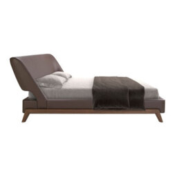 Angel Cerda Elegant Chocolate Brown Leatherette Bed With Modern Design - thumbnail 6