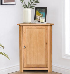Hallowood Furniture Waverly Oak Compact Corner Display Unit - thumbnail 8