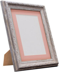 Frames By Post Shabby Chic Distressed Wood With Pink Mount For Image Size 5 X 3.5 Inch - thumbnail 2