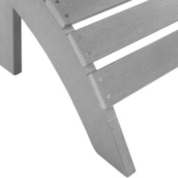 Beliani Slatted Footstool Light Grey Matt - Weather-Resistant Outdoor Footrest, Stackable (W50 X D43 X H34Cm) - thumbnail 6
