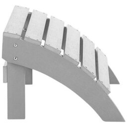Beliani Slatted Footstool Light Grey Matt - Weather-Resistant Outdoor Footrest, Stackable (W50 X D43 X H34Cm) - thumbnail 5