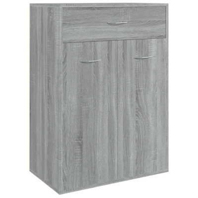 Berkfield Modern Shoe Cabinet Grey Sonoma 60X35X84 Cm Engineered Wood - image 1