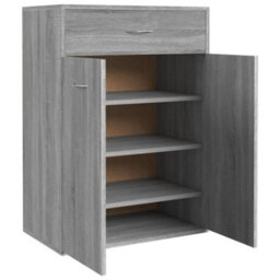 Berkfield Modern Shoe Cabinet Grey Sonoma 60X35X84 Cm Engineered Wood - thumbnail 3