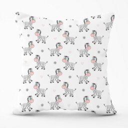Warren Reed Designer Cute Hand Drawn Zebra Outdoor Cushion 45Cm X 45Cm - thumbnail 1