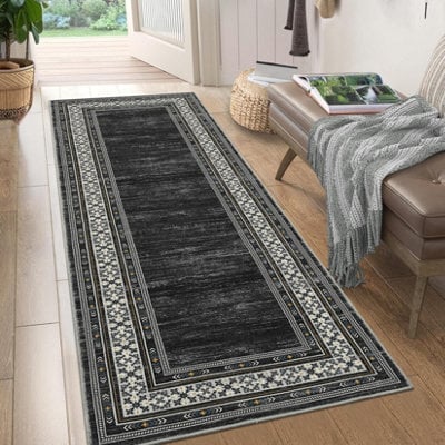 London Boutique Machine Washable Area Rug, Pearl Velvet Polyester Low Pile Non Shedding Collapsible Floor Mat, 160 X 230Cm, Blue - image 1