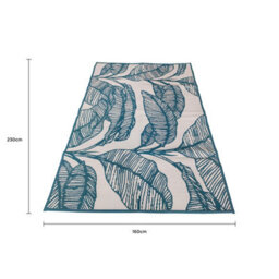Charles Bentley Teal Blue Weatherproof Outdoor Rug 160X230Cm - thumbnail 6