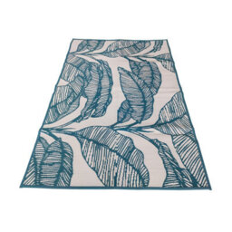 Charles Bentley Teal Blue Weatherproof Outdoor Rug 160X230Cm - thumbnail 3