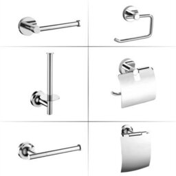 Wall Mounted Toilet Paper Holders With Polished Chrome Roll Holder - thumbnail 3