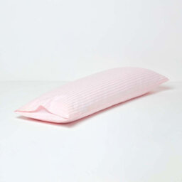 Homescapes Pink Egyptian Cotton Ultrasoft Body Pillowcase 330 Tc - thumbnail 3