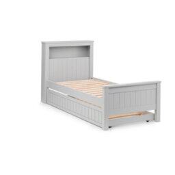 Julian Bowen Maine 90Cm Single White Bookcase Shelf Headboard Bed With Underbed Trundle - thumbnail 7