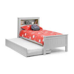 Julian Bowen Maine 90Cm Single White Bookcase Shelf Headboard Bed With Underbed Trundle - thumbnail 4