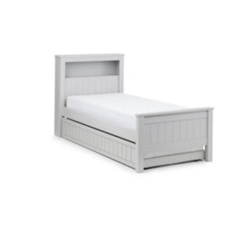Julian Bowen Maine 90Cm Single White Bookcase Shelf Headboard Bed With Underbed Trundle - thumbnail 5
