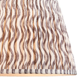 Loops Elegant Handcrafted 35Cm Tapered Cylinder Lamp Shade In Pearl Grey Fabric - thumbnail 2