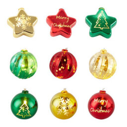 Living And Home Battery Powered Multicoloured Christmas Ball Ornament String Lights 3 Meter Xmas Home Decorations - thumbnail 5