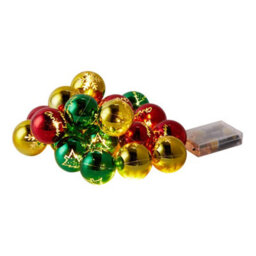 Living And Home Battery Powered Multicoloured Christmas Ball Ornament String Lights 3 Meter Xmas Home Decorations - thumbnail 4
