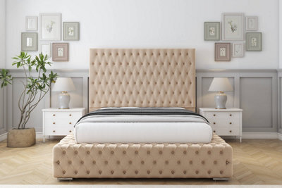 "Sloomy Ambassador Pebble Plush Bed Frame With Mattress With 50""  Upholstered Headboard 3' Single" - image 1