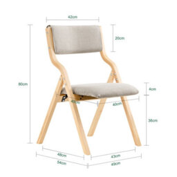 Sobuy Fst40-Hg, Folding Wooden Padded Chair No Assembly Kitchen Dining Chairs With Backrest And Seat, Compact, Grey - thumbnail 3