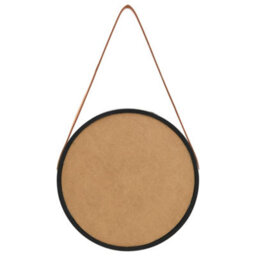 Berkfield Wall Mirror With Strap 40 Cm Black - thumbnail 5