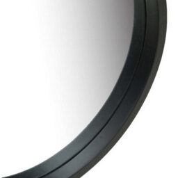 Berkfield Wall Mirror With Strap 40 Cm Black - thumbnail 3
